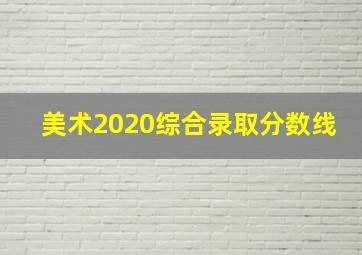 美术2020综合录取分数线