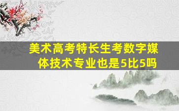 美术高考特长生考数字媒体技术专业也是5比5吗