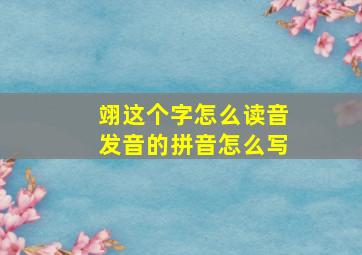 翊这个字怎么读音发音的拼音怎么写