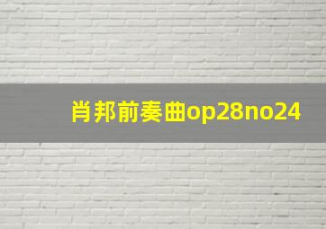 肖邦前奏曲op28no24