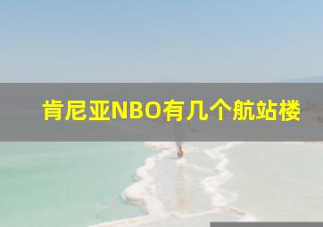 肯尼亚NBO有几个航站楼