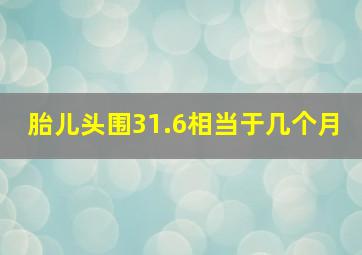 胎儿头围31.6相当于几个月