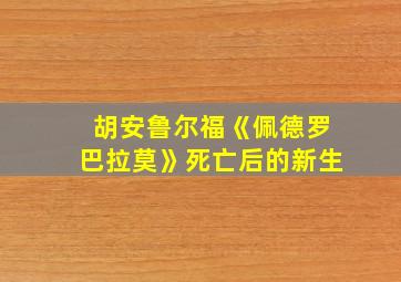 胡安鲁尔福《佩德罗巴拉莫》死亡后的新生