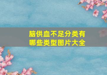 脑供血不足分类有哪些类型图片大全