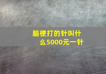 脑梗打的针叫什么5000元一针