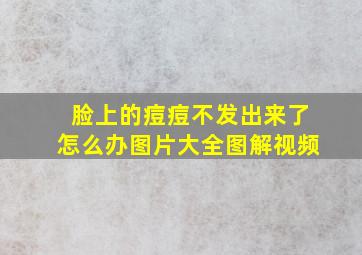 脸上的痘痘不发出来了怎么办图片大全图解视频