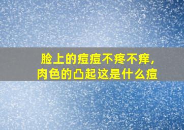 脸上的痘痘不疼不痒,肉色的凸起这是什么痘