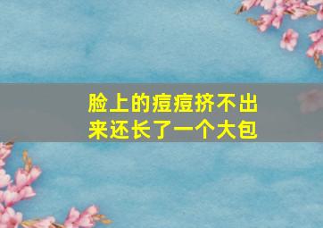 脸上的痘痘挤不出来还长了一个大包