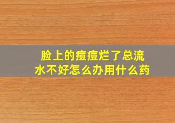 脸上的痘痘烂了总流水不好怎么办用什么药