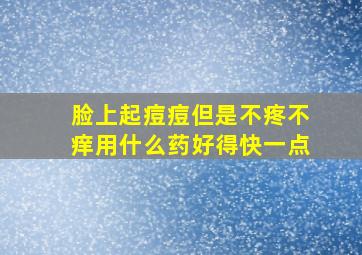 脸上起痘痘但是不疼不痒用什么药好得快一点