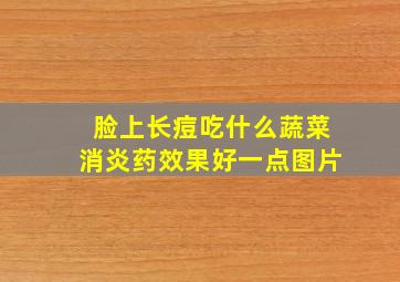 脸上长痘吃什么蔬菜消炎药效果好一点图片