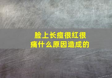 脸上长痘很红很痛什么原因造成的