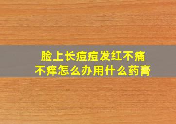 脸上长痘痘发红不痛不痒怎么办用什么药膏