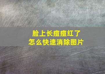 脸上长痘痘红了怎么快速消除图片