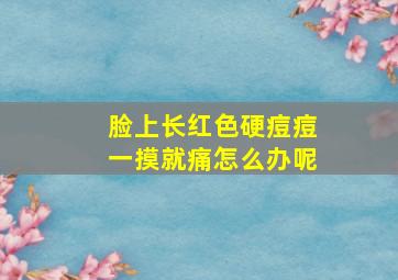 脸上长红色硬痘痘一摸就痛怎么办呢