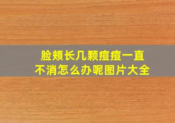 脸颊长几颗痘痘一直不消怎么办呢图片大全