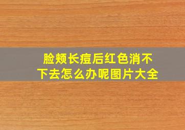 脸颊长痘后红色消不下去怎么办呢图片大全