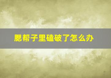 腮帮子里磕破了怎么办