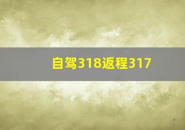 自驾318返程317