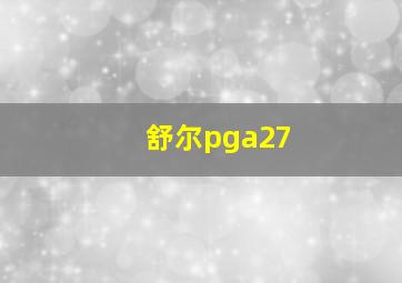 舒尔pga27