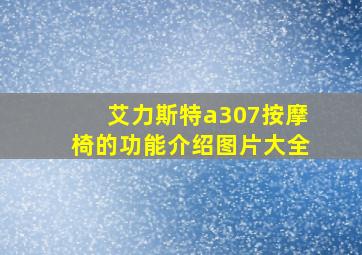 艾力斯特a307按摩椅的功能介绍图片大全