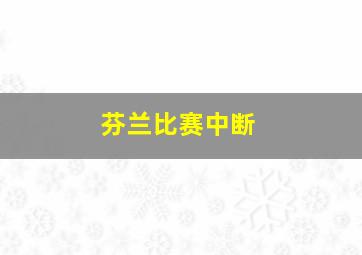 芬兰比赛中断