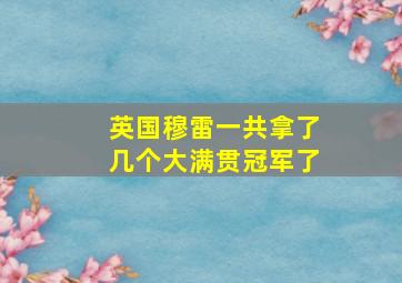 英国穆雷一共拿了几个大满贯冠军了