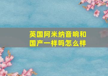 英国阿米纳音响和国产一样吗怎么样