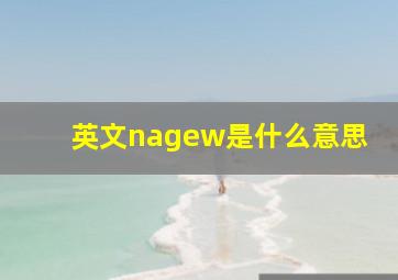 英文nagew是什么意思