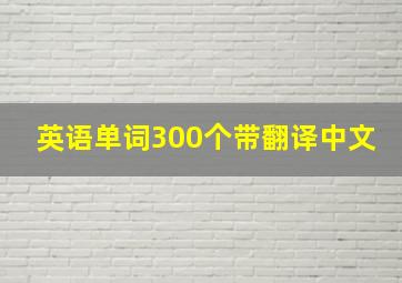 英语单词300个带翻译中文