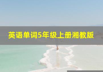 英语单词5年级上册湘教版