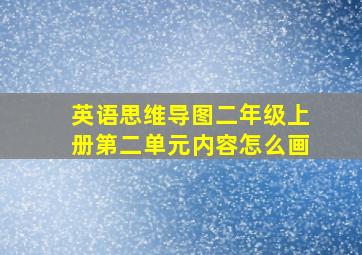 英语思维导图二年级上册第二单元内容怎么画