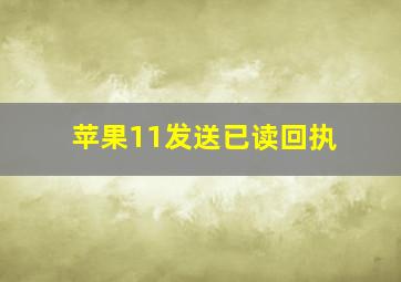 苹果11发送已读回执