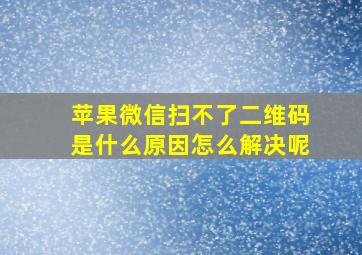 苹果微信扫不了二维码是什么原因怎么解决呢