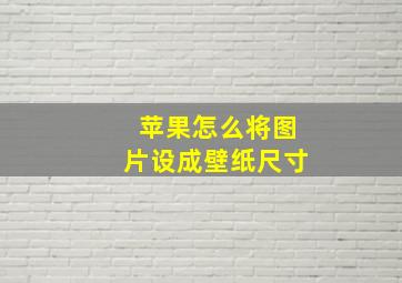 苹果怎么将图片设成壁纸尺寸