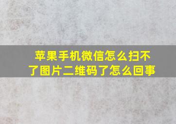 苹果手机微信怎么扫不了图片二维码了怎么回事