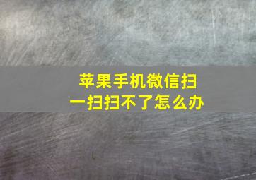 苹果手机微信扫一扫扫不了怎么办