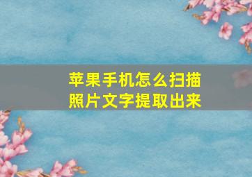 苹果手机怎么扫描照片文字提取出来