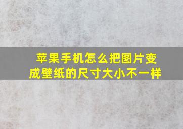 苹果手机怎么把图片变成壁纸的尺寸大小不一样