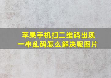 苹果手机扫二维码出现一串乱码怎么解决呢图片