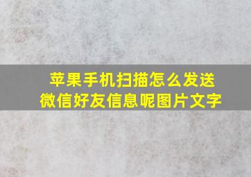 苹果手机扫描怎么发送微信好友信息呢图片文字