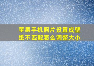 苹果手机照片设置成壁纸不匹配怎么调整大小