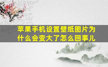 苹果手机设置壁纸图片为什么会变大了怎么回事儿