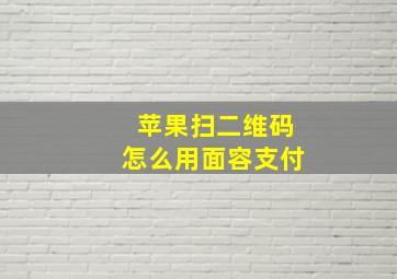 苹果扫二维码怎么用面容支付