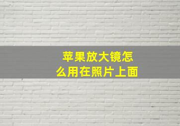 苹果放大镜怎么用在照片上面