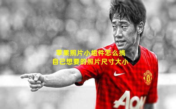 苹果照片小组件怎么搞自己想要的照片尺寸大小