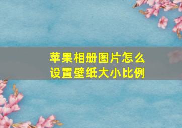 苹果相册图片怎么设置壁纸大小比例