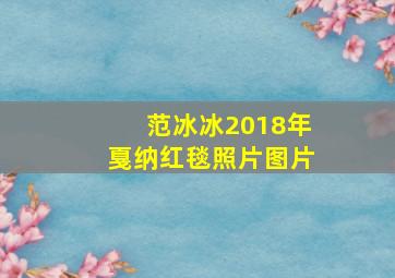 范冰冰2018年戛纳红毯照片图片