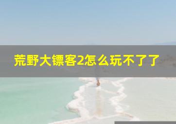 荒野大镖客2怎么玩不了了