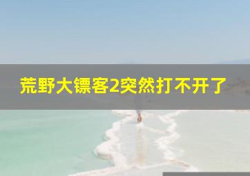 荒野大镖客2突然打不开了